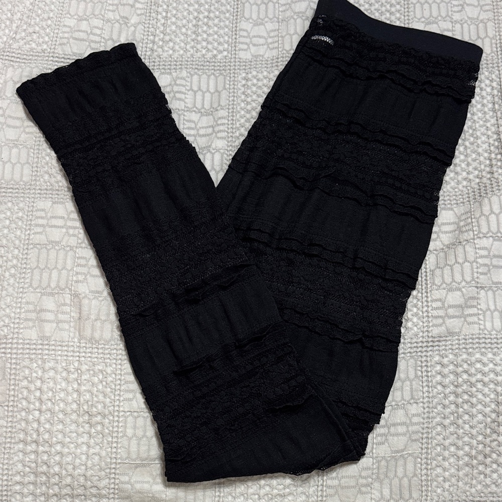 Free People Black Textured Leggings